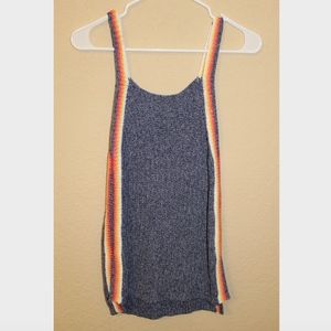 American Eagle Rainbow Sweater Tank Top